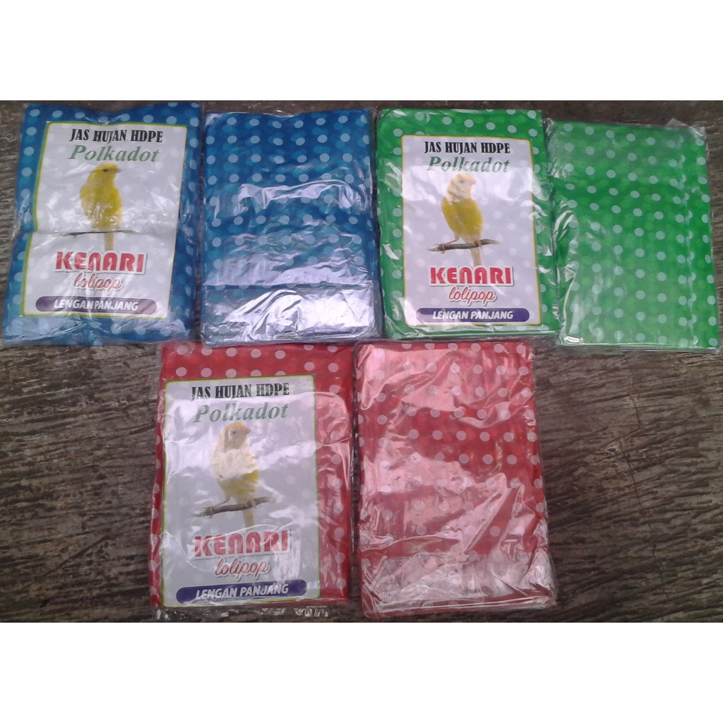 Jas Hujan HDPE Polkadot Lengan Panjang Elegant Cantik