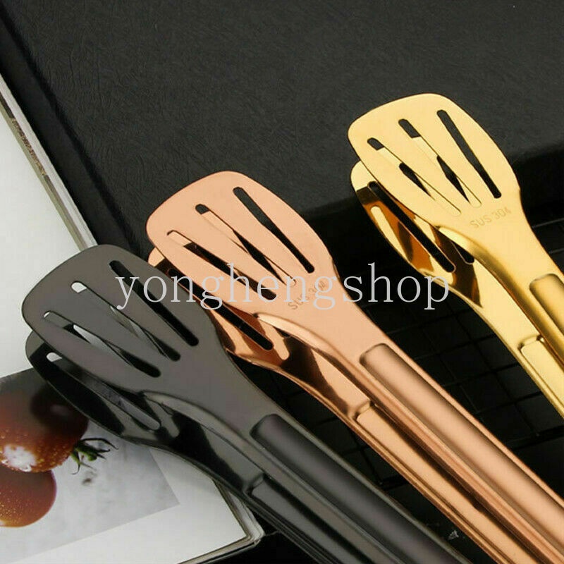 Penjepit Makanan Bahan Stainless Steel Anti Lengket Untuk Salad / Roti / Bbq / Steak