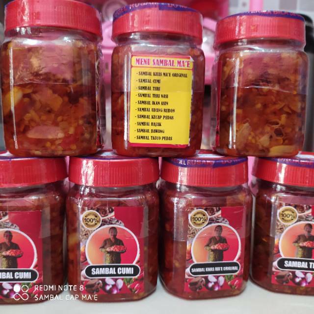 

SAMBAL ULEG ORIGINAL CAP MAK,E 185 GR PEDASNX DIJAMIN NDOWER DILIDAH,