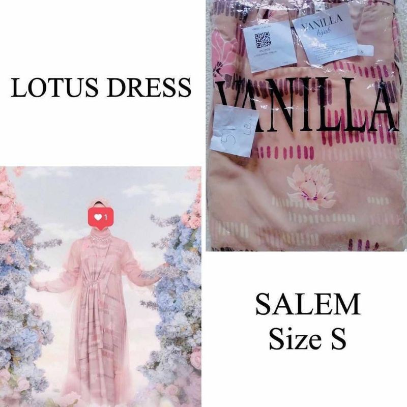 lotus dress salem size s vanilla hijab