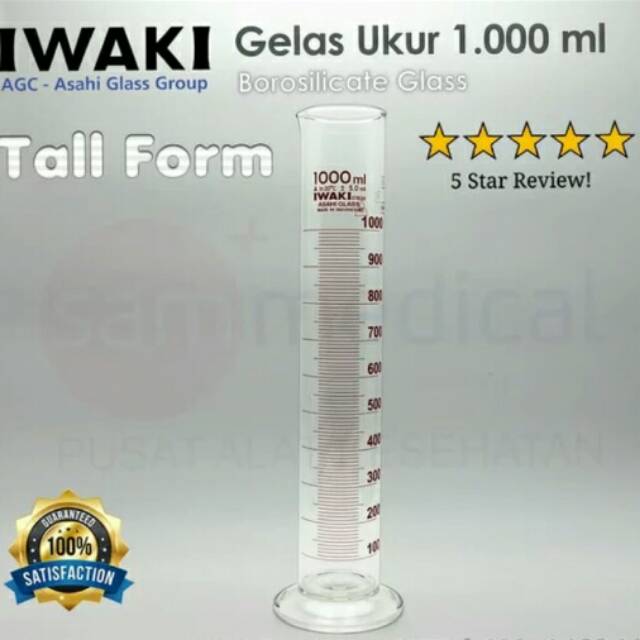 Gelas ukur IWAKI 1000 ml | IWAKI 3022-1000N Gelas Ukur 1L | Measuring Cylinder