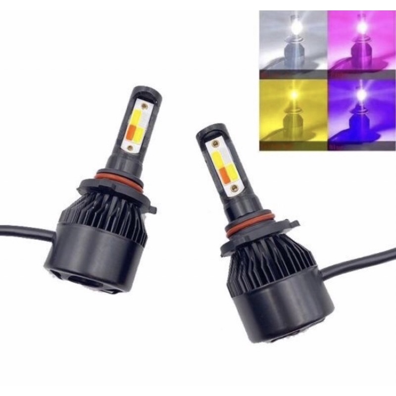 Lampu Led Mobil Foglamp Led Mobil H8 H9 H11 4 Warna Fitur Kedip