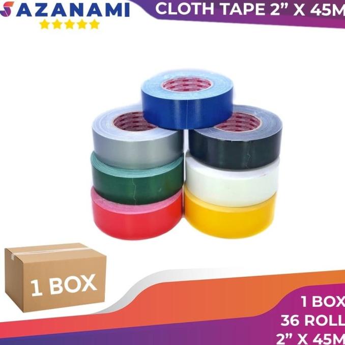 

1 BOX LAKBAN KAIN 2 INCH X 45M SAZANAMI CLOTH TAPE WARNA #JNE TRUCKING