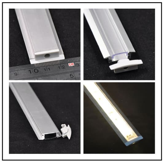 [DSP-9269] CASING PCB  ALUMUNIUM HARD STRIP LED U-SAYAP 1METER