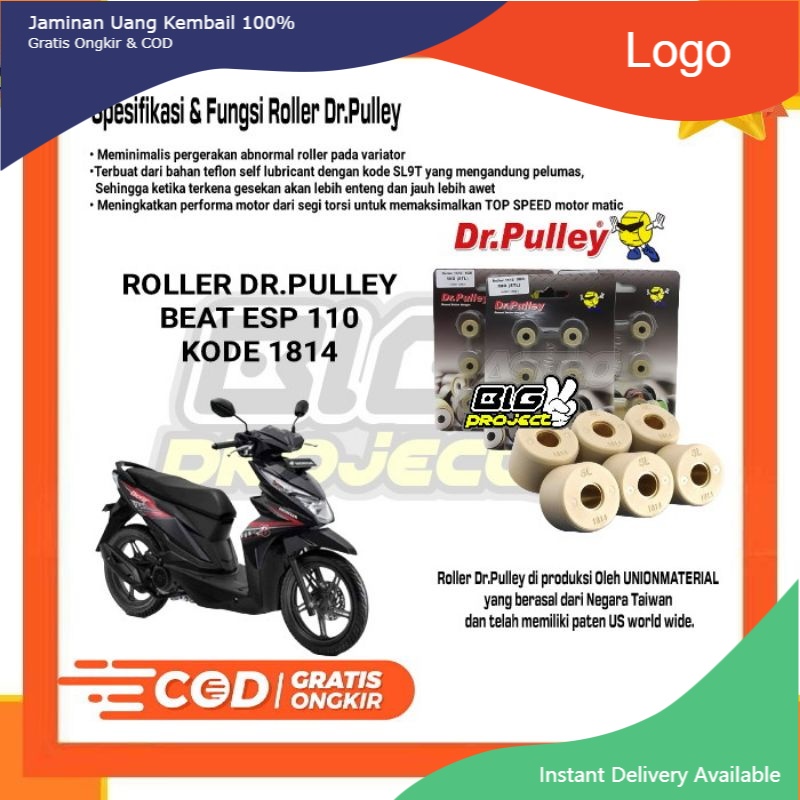ROLLER DR PULLEY BEAT ESP KODE 1814 ROLLER RACING BEAT ESP