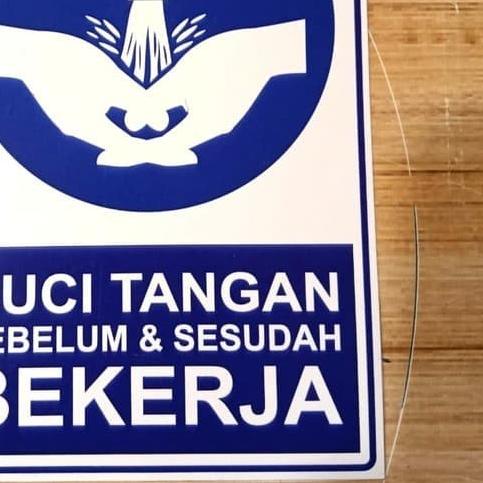 

♂ sign akrilik cuci tangan sebelum dan sesudah bekerja - 15x20 ➽