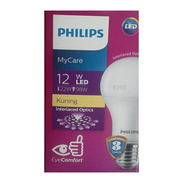 LAMPU LED PHILIPS 12 WATT KUNING/WARM WHITE
