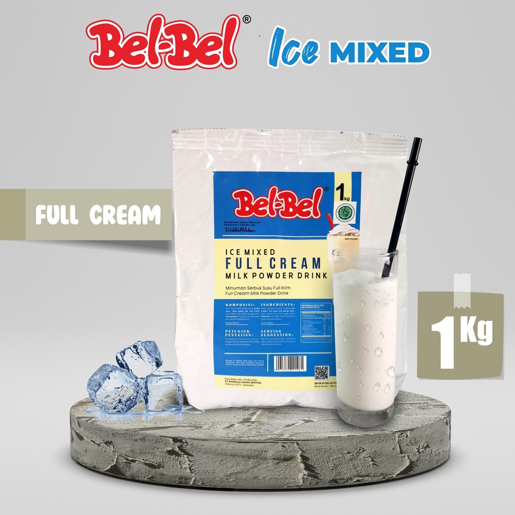 

Milkshake Full Cream | Bubuk Minuman Milkshake Rasa Full Cream | Milkshake Powder 1 Kg Halal | BPOM