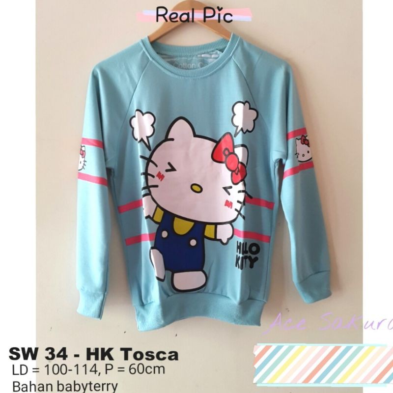 SWEATER CUTE,  BAJU LENGAN PANJANG CEWEK LUCU KARAKTER