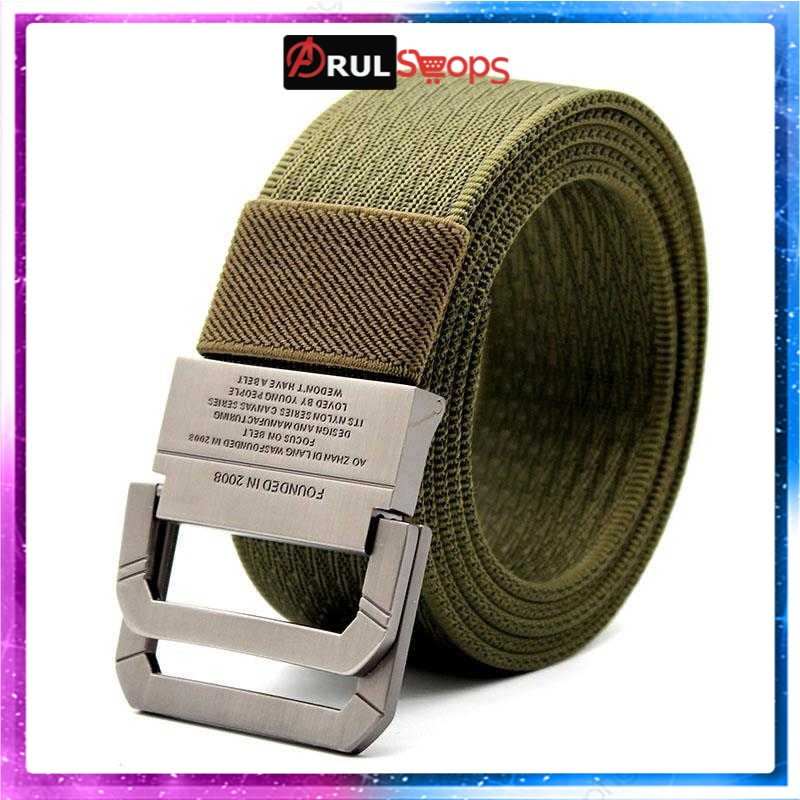 Rhodey Craftman Tali Ikat Pinggang Pria Canvas Buckle Belt - B1030