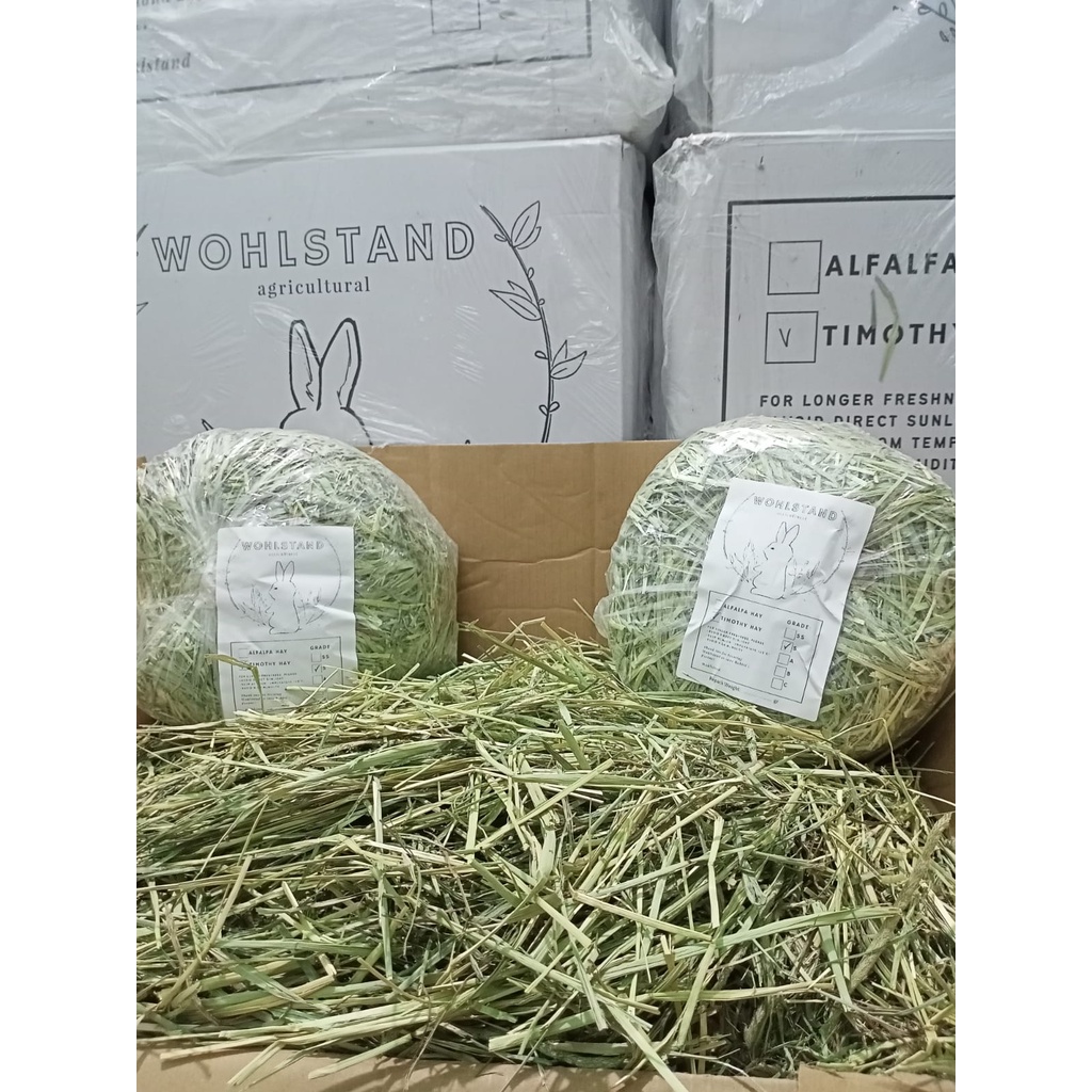 Wohlstand Timothy Hay Makanan Kelinci Rumput NO OXBOW Timothy Hay 1kg