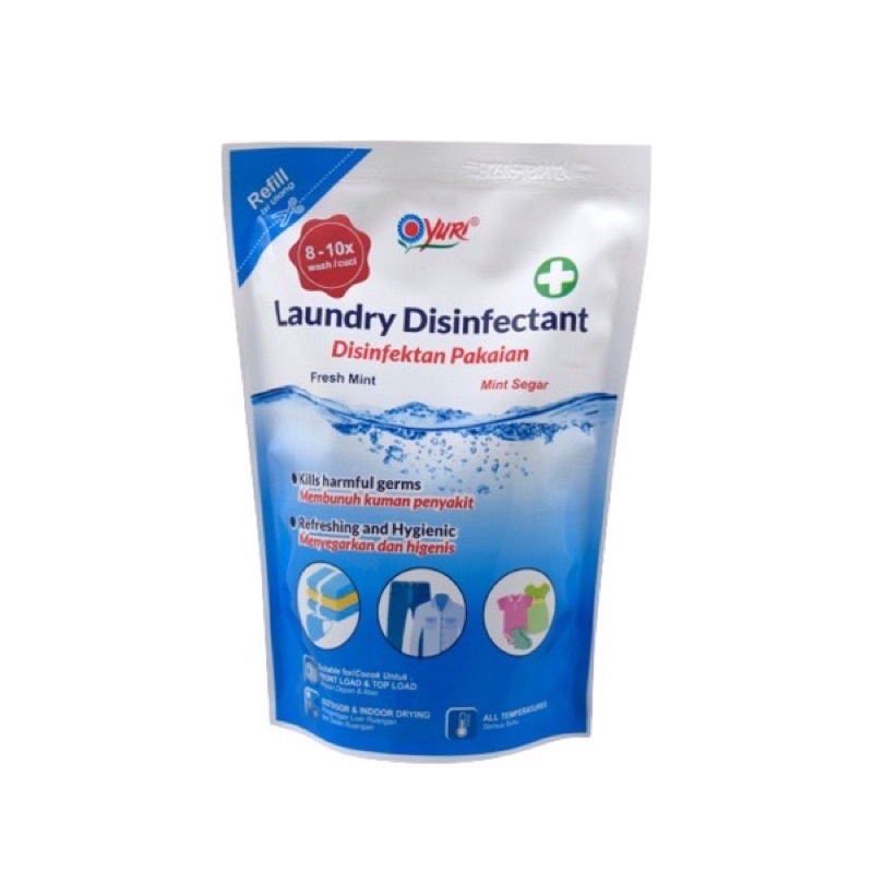 YURI LAUNDRY DISINFECTANT Sabun Cuci Baju Desinfektan Pakaian 410ml