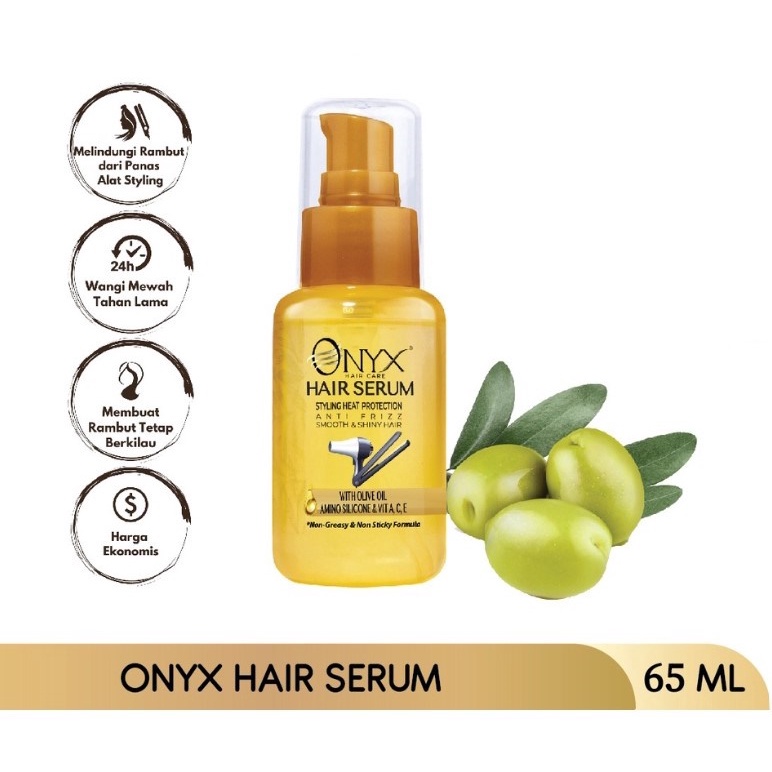 Onyx Hair Serum 65ml - Silky Keratin Spray 50ml - Strengthening Hair Tonic 90ml