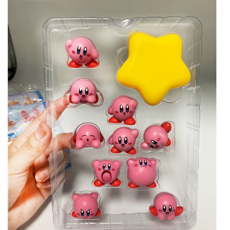 11pcs / Lot Mainan Action Figure Kirby Waddle Doo Warna Pink Untuk Hadiah Anak