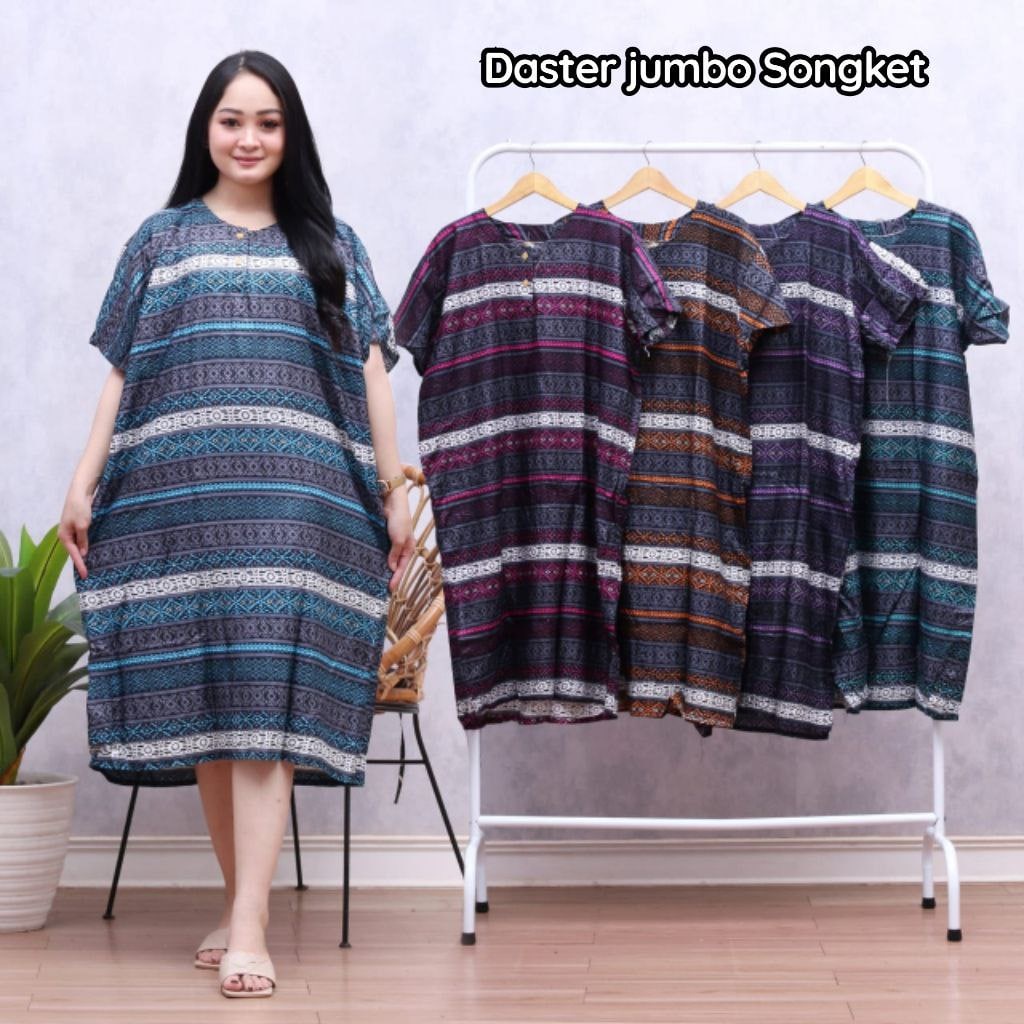 DASTER JUMBO LD 130 MOTIF WAYANG KULIT RAYON ADEM MURAH VIRAL MODEL KEKINIAN TERBARU