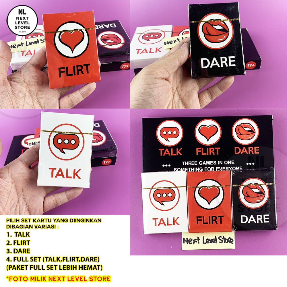 Talk Flirt Dare Couples Games Relationship Card Game Couple SATUAN - PILIH DI VARIASI