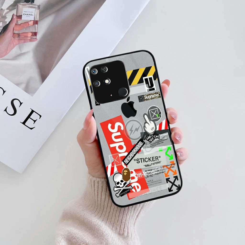 Softcase Glass Xiaomi Redmi 10C [G155] - Softcase Mirror - Softcase Kaca Redmi 10C - Softcase Glass 