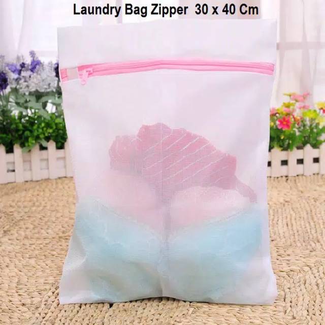 Laundry bag 30x40cm zipper laundry bag kantong plastik cucian