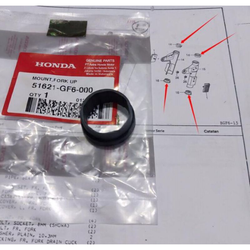 karet kuping lampu honda win 100 gl 100 125 original