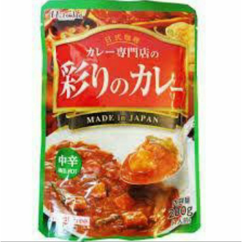 HACHI IRODORI CURRY MEDIUM HOT 200gr Bumbu Kari Jepang