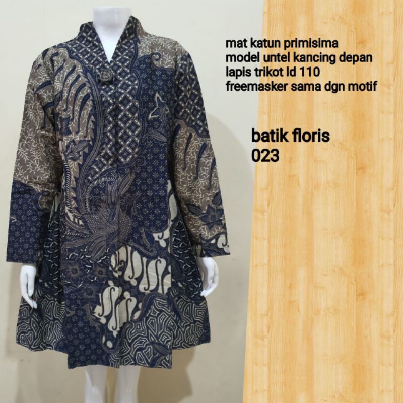 Tunik Batik Exclusive Terbaru Batik Tunik Lapis Furing Trikot Tunik Batik Wanita Warna Hitam