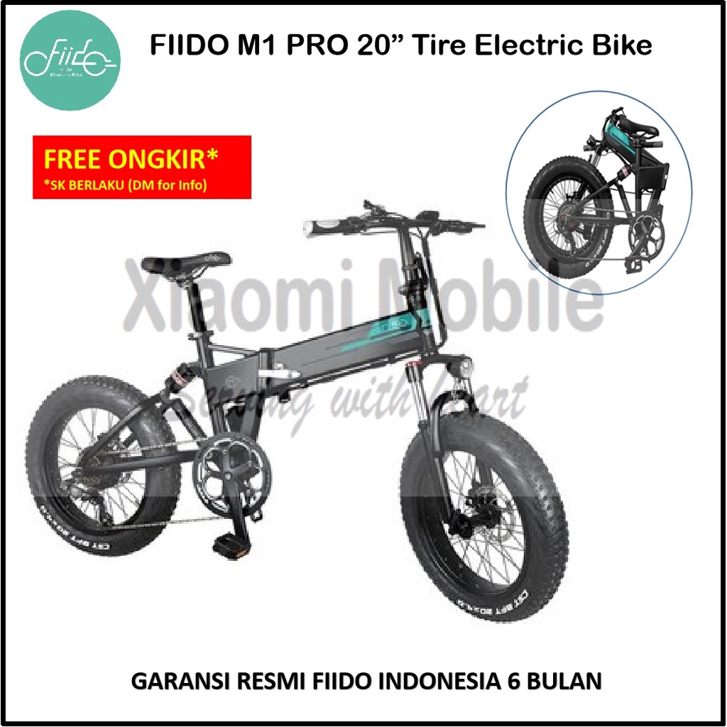 Fiido M1 PRO Electric Bike 20" Tire Shimano 7 Speeds 40km/h Sepeda Listrik Lipat