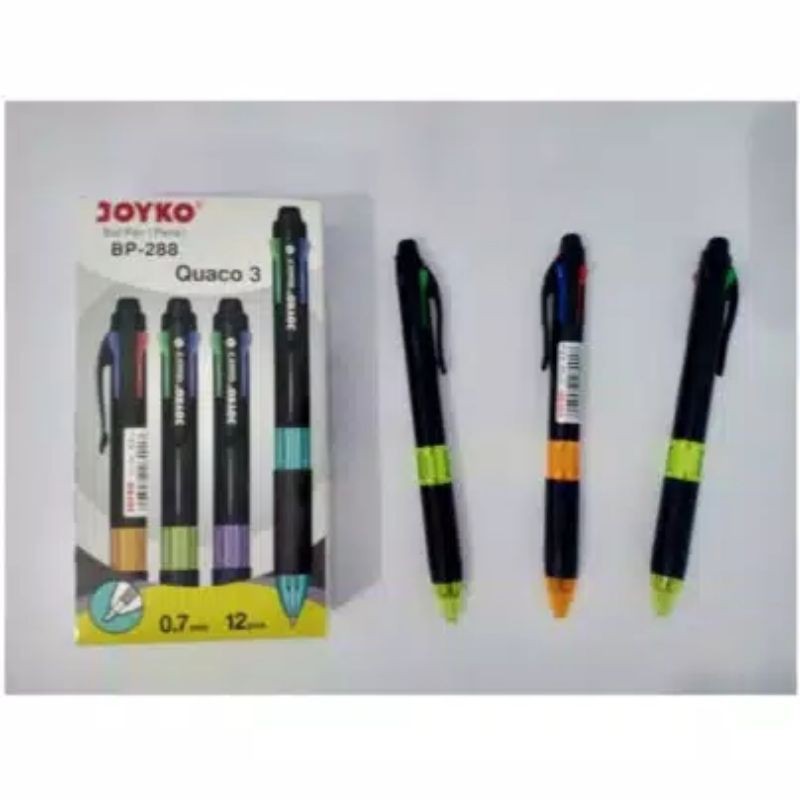 

Pulpen 4 Warna Joyko BP-288 QUACO 3 SATUAN