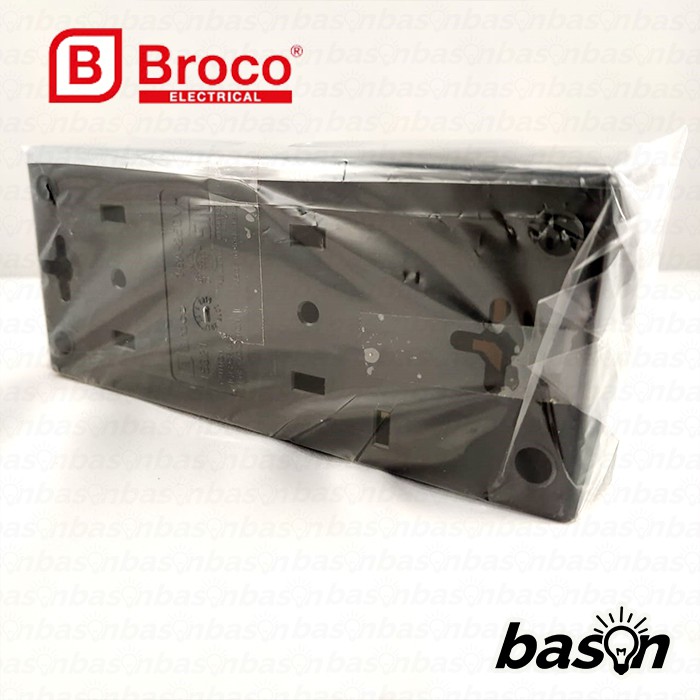 BROCO 15321 Stop Kontak Outbow 2 Lubang - 16A 250V dengan Child Protection