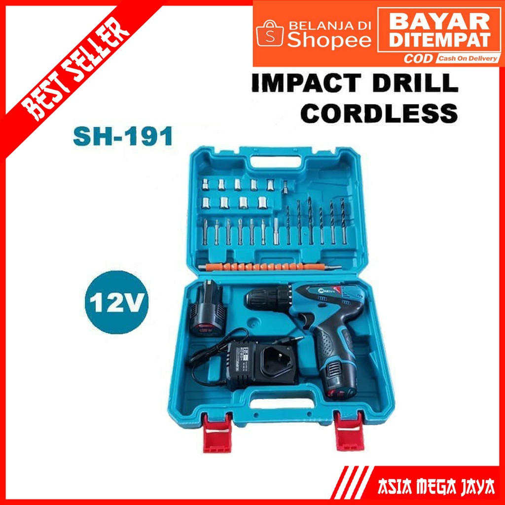 Mailtank SH191 Mesin Bor Baterai Cordless Drill 12V Mailtank