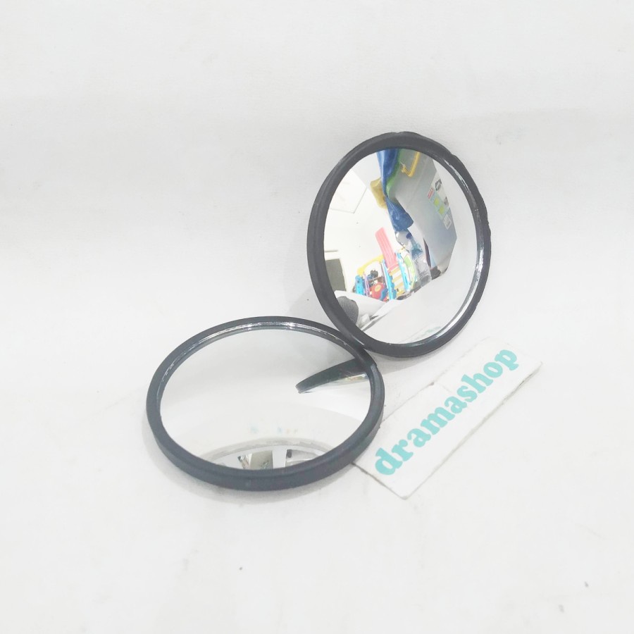 Kaca Spion Tempel Tambahan Cembung Mobil Motor Spot Mirror Set 2pc