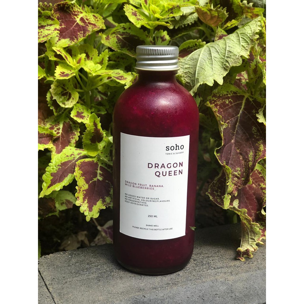 

Dragon Queen (Jus buah naga, pisang, dan blueberry)