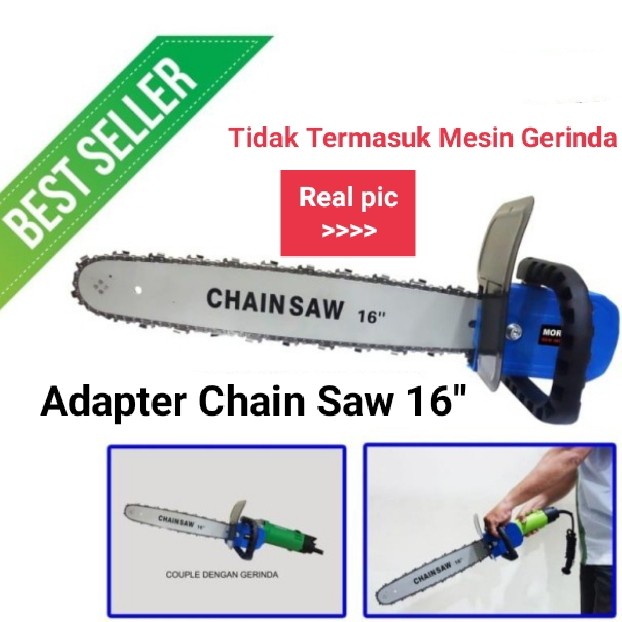 Adapter Chain Saw 16" - Adaptor Gerinda Gergaji Chainsaw Long 16 Inch