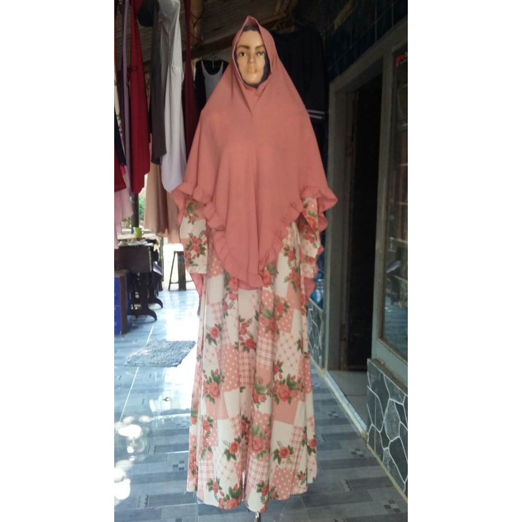 Gamis Monalisa Flower Pink Salem