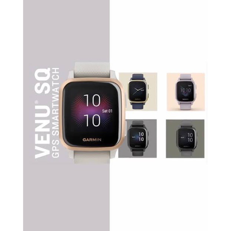 Smartwatch Garmin Venu SQ Square Amoled Display Garansi Resmi