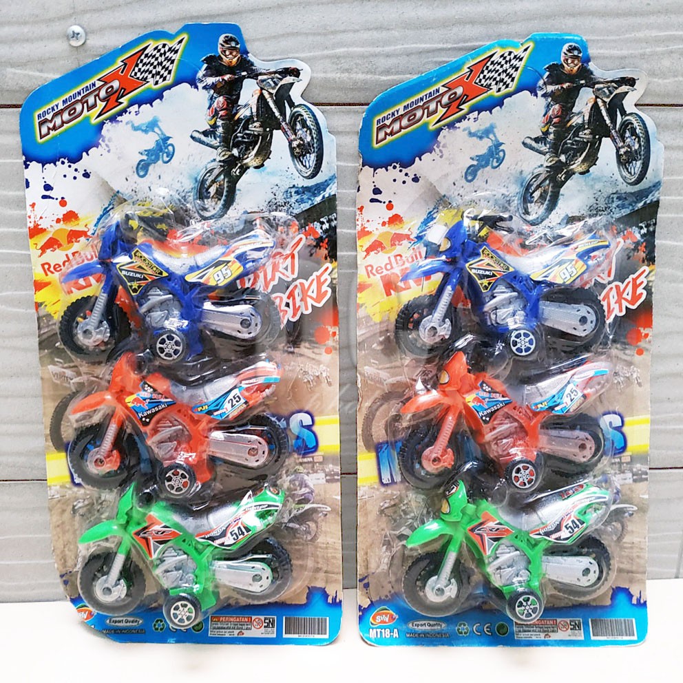 Mainan Anak Rocky Mountain MotoX 3in1 | Diecast Motor Cross Trail | Sepeda Motor Trail Mini