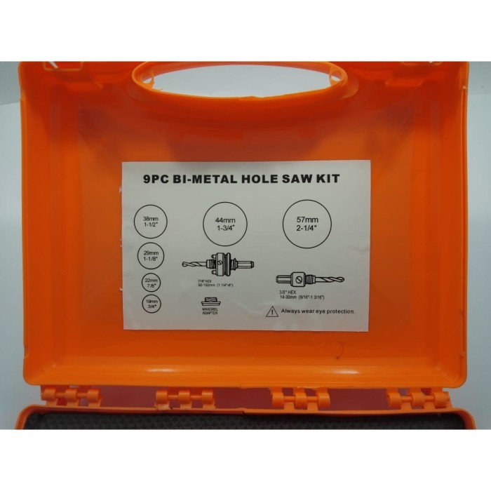 Mata Bor Besi Bulat 9 Pcs Dan Kayu Metal Hole Saw