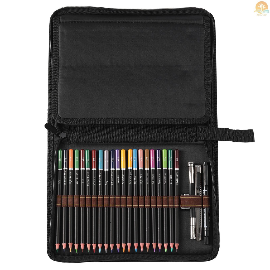 (MMOI) Set Pensil Warna 72 Warna Bahan Dasar Minyak + Tas Penyimpanan Untuk Anak / Dewasa