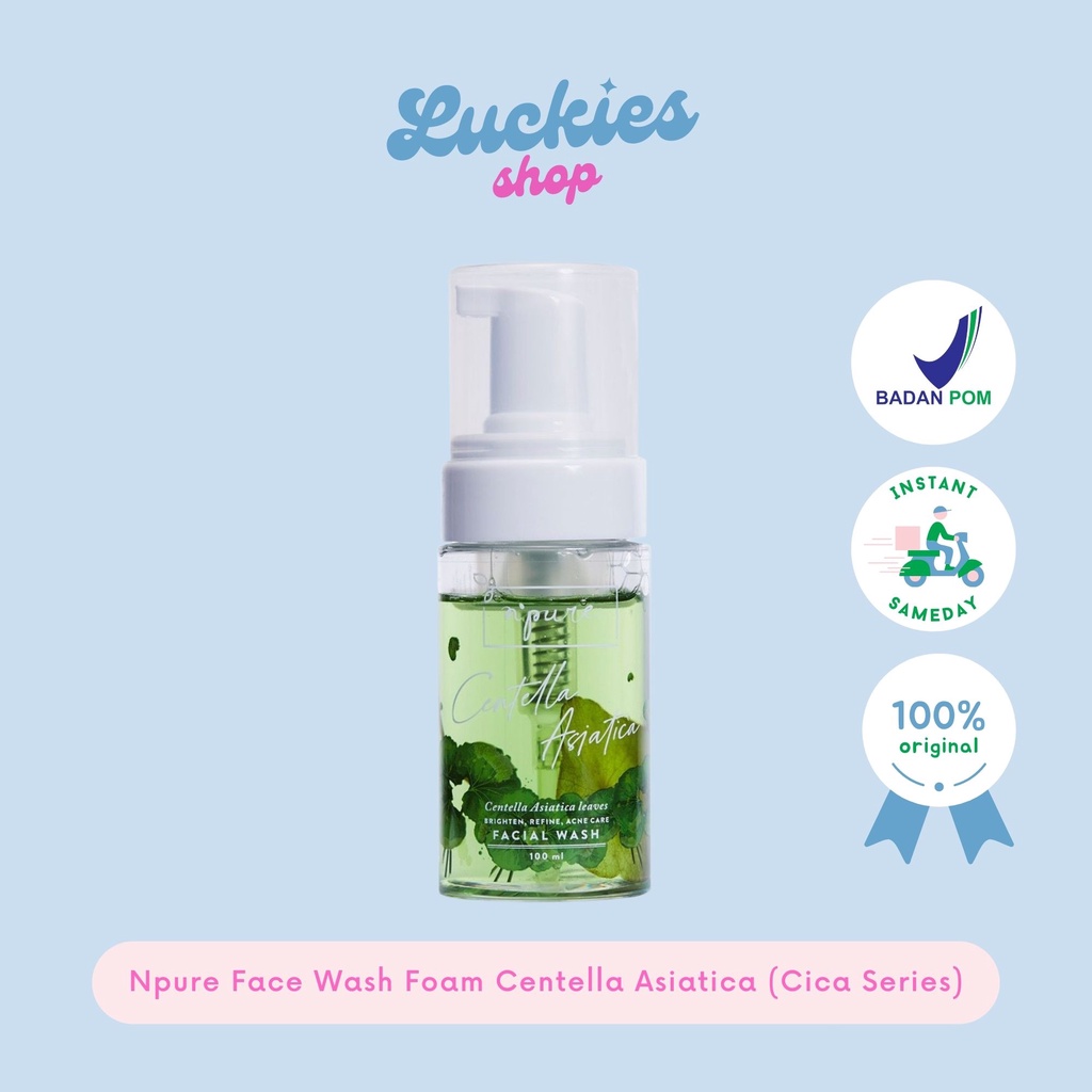 BPOM Npure Face Wash Foam Centella Asiatica (Cica Series) Facial Wash Sabun Cuci Muka Pembersih Wajah