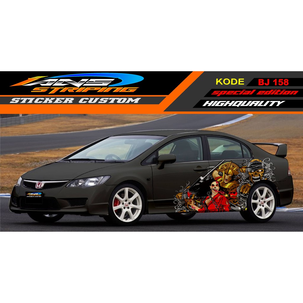 STICKER DECAL MOBIL SEDAN CIVIC BMW TOYOTA