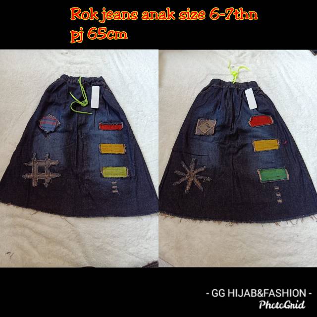 Rok Jeans Import Bangkok Anak (ket size ada di gambar)