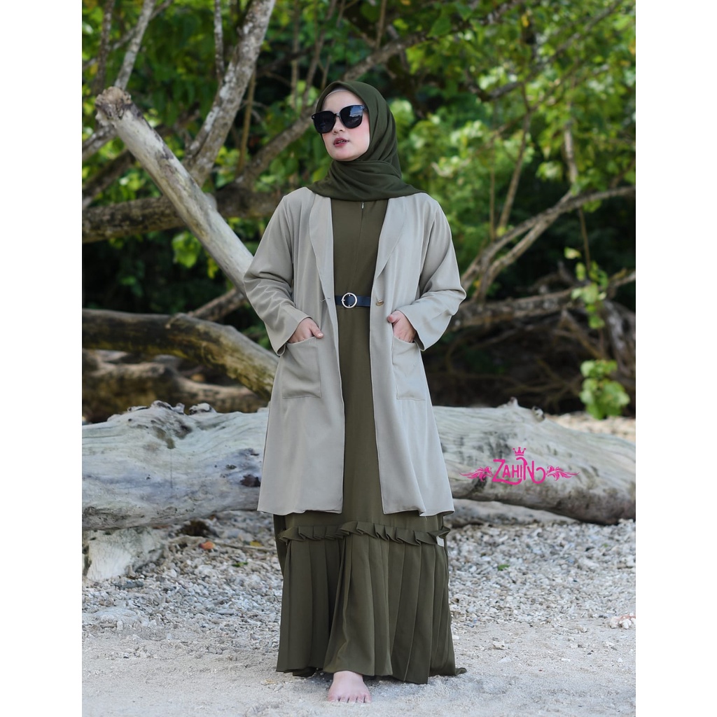 Gamis set outer Rania Erina DHANISA ORI zahin itycrepe mix shakila salur tribal lucu casual DIY estetik korean style