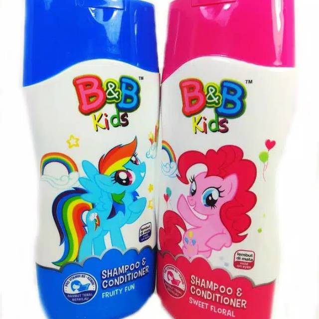 B&B kids shampoo & conditioner 200ml / sampo anak karakter little pony