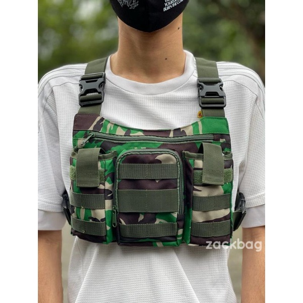 Tas dada pria/Chest bag rig/Tas dada Malvinas bahan Cordura Premium new Neisda