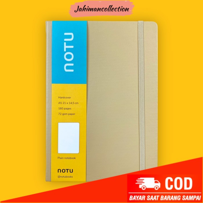 

✨ BISA COD ✨ Notebook A5 Hardcover - Sand - Buku Agenda / Planner / Journal - Plain