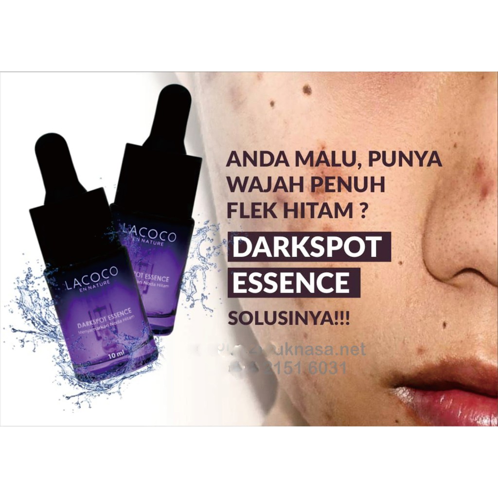 Penghilang Plek Hitam Ekspoliasi Lacoco Dark Spot Essence Original LCANTIFLEK Flek Hitam