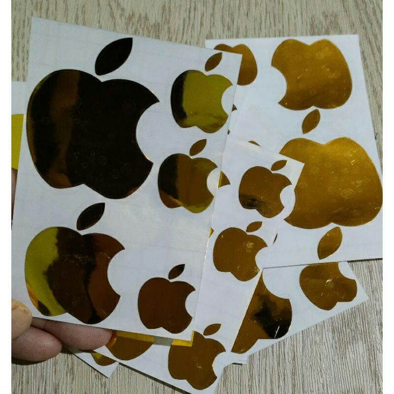 

sticker apple cutting