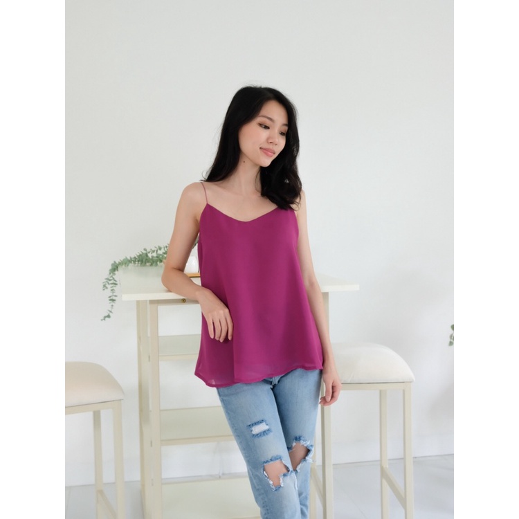 Kadaka T-0382 Camisole Tanktop Tali Spaghetti Flowy