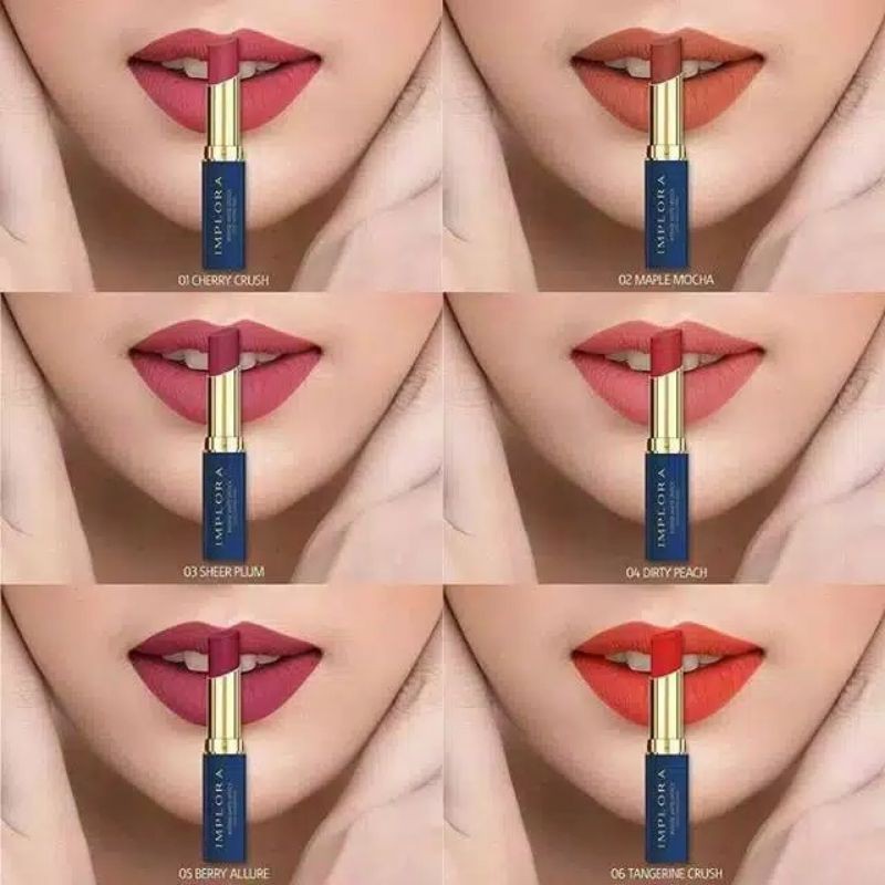 [ 1KG=40Pcs]   LIPSTIK MODEL PUTAR IMPLORA / IMPLORA INTENSE LONGLASTING MATTE FINISH (BPOM)