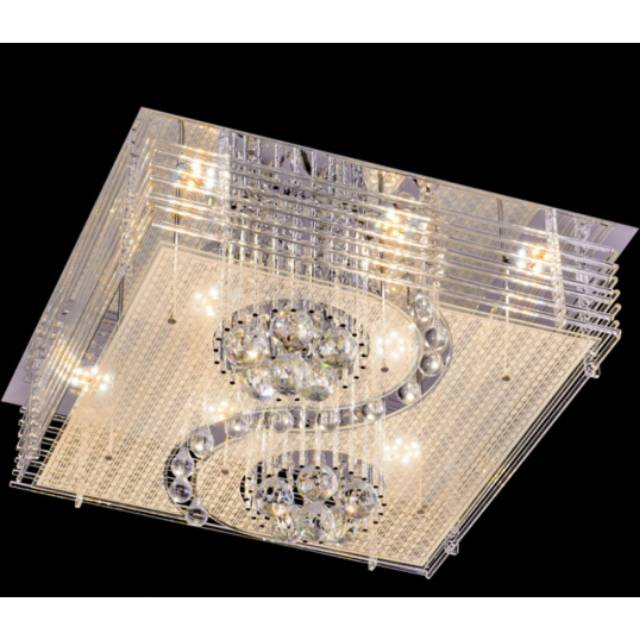 Lampu hias plafon LED remote dekorasi ruang keluarga, tamu, utama