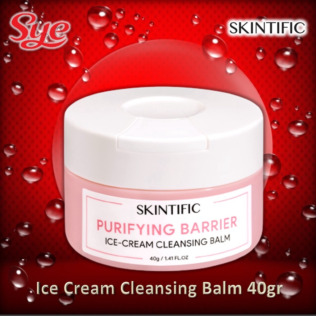 BPOM SKINTIFIC PURIFYING BARRIER ICE CREAM CLEANSING BALM 40GR / SYE